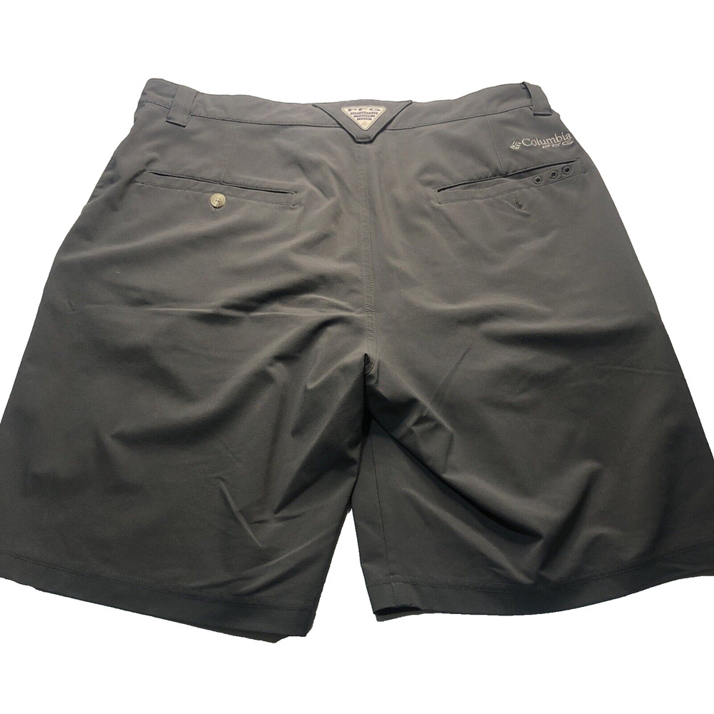 Columbia PFG Omni-shield Long Shorts 34x10 Gray Nylon - Picture 6 of 9